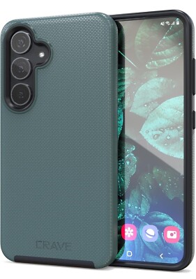 Crave Dual Guard for Samsung Galaxy A55 Case, Shockproof Protection Case Green
