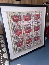 E.M. Zax- One-of-a-kind 3D polymorph mixed media on paper "Hommage to Warhol II"