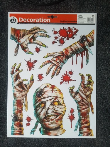Halloween Blut Fenster Glas Aufkleber groß 41 x 29 cm - Bild 9 von 9