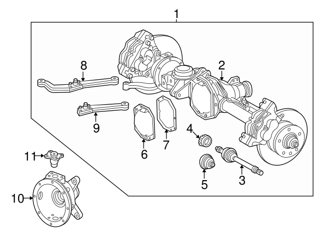 Mercedes Benz G550 G63 65 55 AMG G500 2002-2018 Left Axle Assembly OE 4633302801 — 第 3/3 张图片