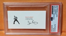 Phil Knight PSA/DNA Autograph Signed Nike Business Card Tiger Woods 