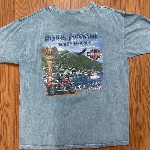 Harley Davidson Vintage Shirt Ketchikan Alaska 2003 Inside Passage XL - Picture 5 of 10