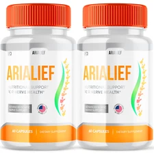 (2 Pack) AriaLief Brain Pills - Nerve Health & Cognitive Support Supplement
