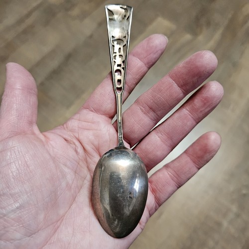 ANTIQUE STERLING SILVER CHICAGO SOUVENIR SPOON 5 5/8" - Picture 5 of 11