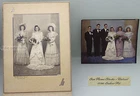 ART DECO ~ 1930s -- 2x WEDDING PHOTO -- VINTAGE WEDDING PHOTO - 1x HAND COLORED