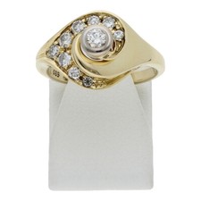 Diamant Brillant Ring 0,43 ct 585 Gold Gr 50 14 Karat Damen Schmuck R02.7379