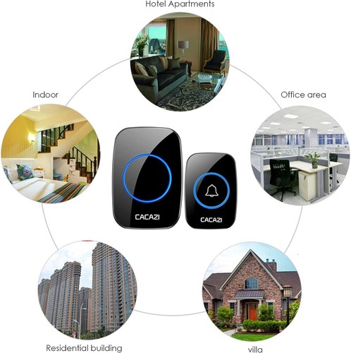 Wireless Door Bell 1000ft Waterproof Long Range Battery Home Cordless Doorbell - Picture 9 of 13