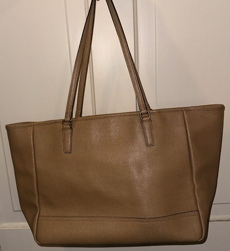 Coach Leather Camel Vintage Shoulder Zip Tote Handbag - Picture 2 of 7
