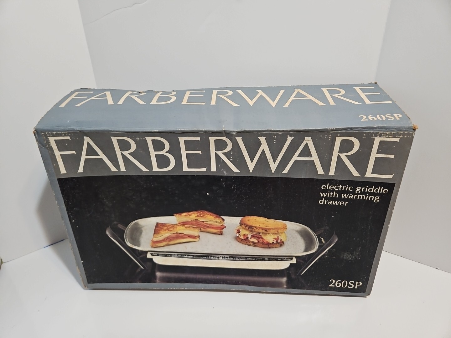 Vintage Farberware Electric Griddle Warming Drawer Model 260 SP 12”x18
