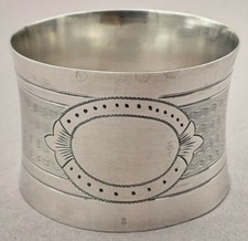 Gro&szlig;er Serviettenring 950er Silber Frankreich Minerva ohne Monogramm (123)