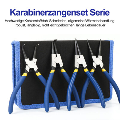 4x Sprengringzangen Sicherungsring Zange Sprengringzange Seegeringzange 4tlg Set