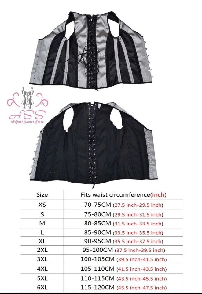 Hombres Corsé Chaleco Entrenador de Cintura Control de Abdomen Acero Deshuesado Prendas moldeadoras_ Chaleco Formal Foto 3 de 3