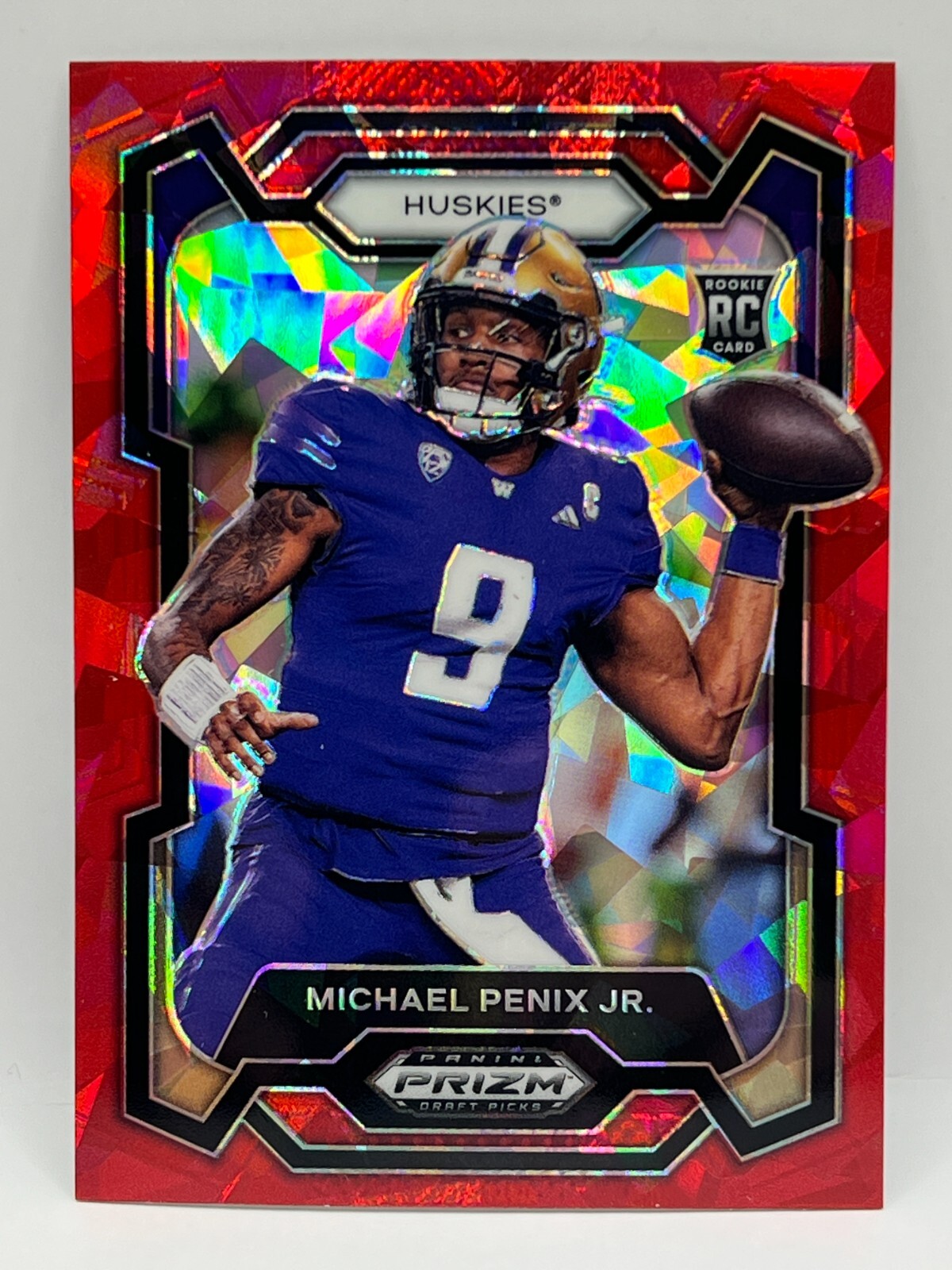 2024 Panini Prizm Draft Picks - Red Ice Prizm #101 Michael Penix Jr. (RC)