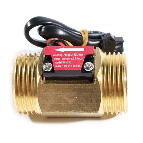 1-inch Small Water Flow Switch Brass Water Sensor Hall Flow Meter DC3.5~24V - Picture 4 of 5
