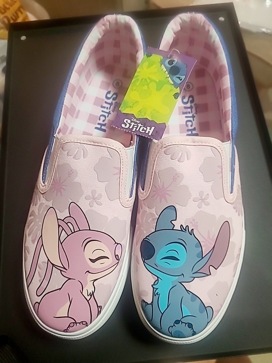 Disney Stitch & Angel Slip On Shoes (Womens US Size 8) | eBay