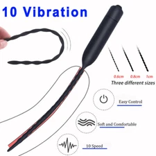 10 Speed Penis Plug Electrical Urethral Sounds Silicone Prostate Massage for Men