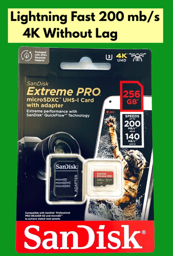Micro SD Memory Card SanDisk Ultra Extreme Pro 32GB 64GB 128GB 256GB Class 10 A2 - Picture 26 of 30