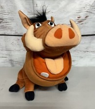 2002 Hasbro Disney The Lion King Talking FEED ME PUMBA Warthog Plush