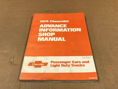 Vintage 1979 Chevrolet Advance Information Shop Manual