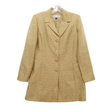 Travis Ayers Silk Linen Blend Brocade Blazer Jacket Size 6