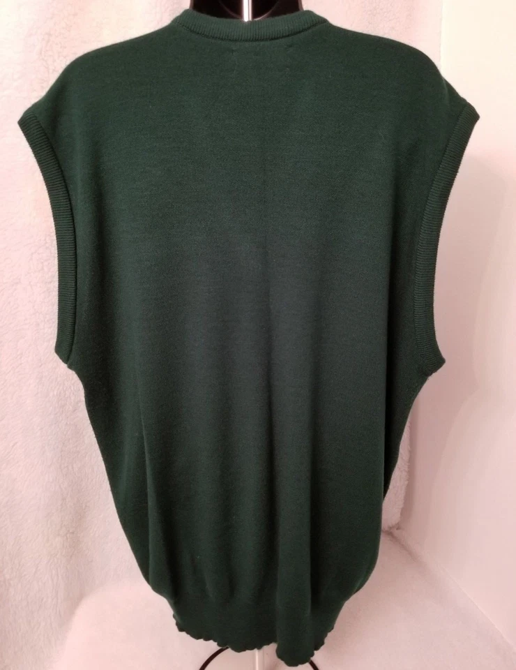 Izod Mens Sweater Vest Shirt Size XL X Large Green - Image 4 of 4