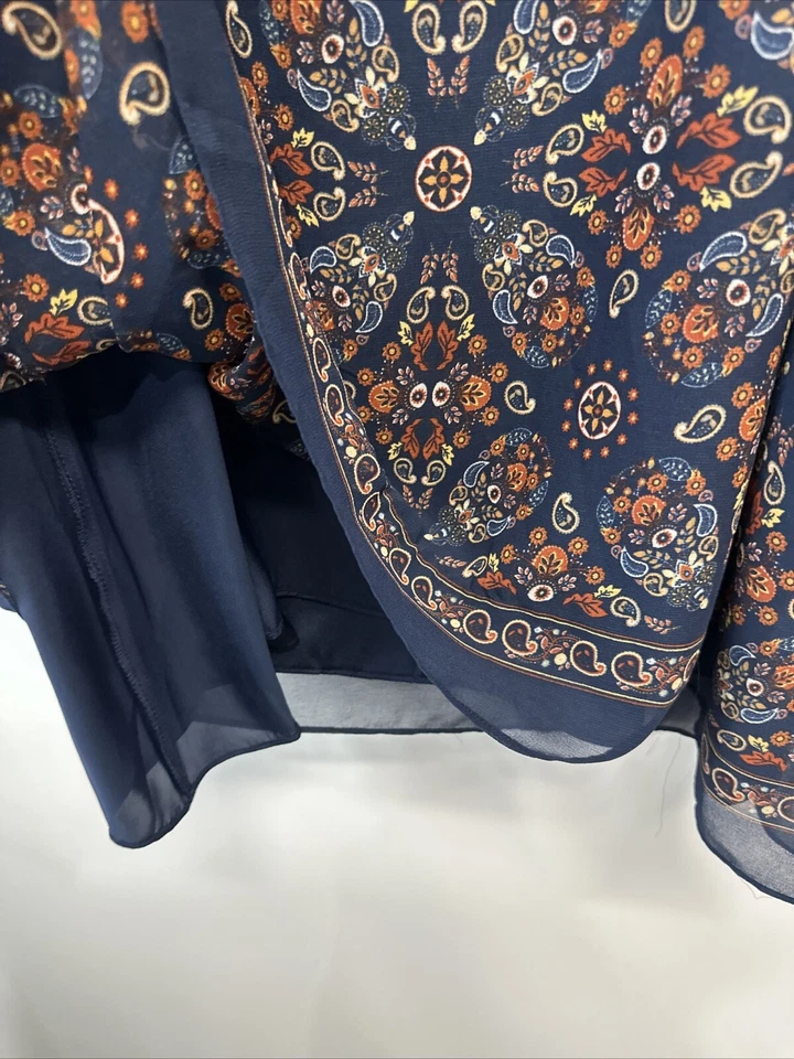 Vestido de Verano Max Edition Shift Azul Marino Cachemira Sin Mangas Forrado L Foto 4 de 4