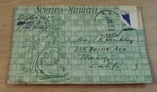 VTG 1944 WWII 'SCENES of HAWAII' Photo Mailer~COLOR & Cyanotype~CENSOR Passed~