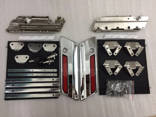 Chrome Lids Latch Set Cover for Harley-Davidson Saddlebag Latch Hardware Kit