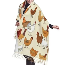 A Brood Of Chickens Women's Scarf Pashmina Shawl Wrap for Evening Dress Weddi...