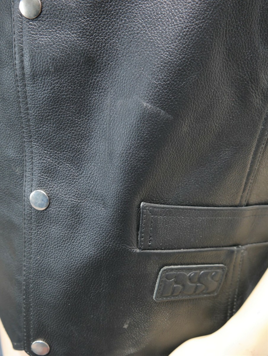 【希少サイズ】美品 CALEE leather vest XLsize Venus-Blk-Front_c85d4b01-ed98-