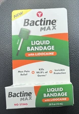 Bactine Max Liquid Bandage With Brush, No Sting Formula, .30 Fl Oz