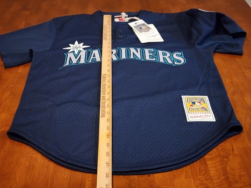 Mitchell & Ness Authentic Ichiro Suzuki Seattle Mariners 2002 BP Jersey Medium - Picture 10 of 13