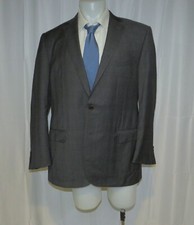 Ermenegildo Zegna Recent Size Tag Gray Plaid Mila Fit Two Button Sport Coat 48R