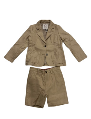 Coco Blanc Camel Wool Suit 7 NWT 