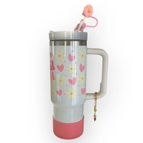 30oz Insulated Tumbler for Moms with Handle Lid and Straw – Perfect Gift