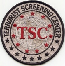 FBI TERRORIST SCREENING CENTER WASHINGTON DC POLICE PATCH