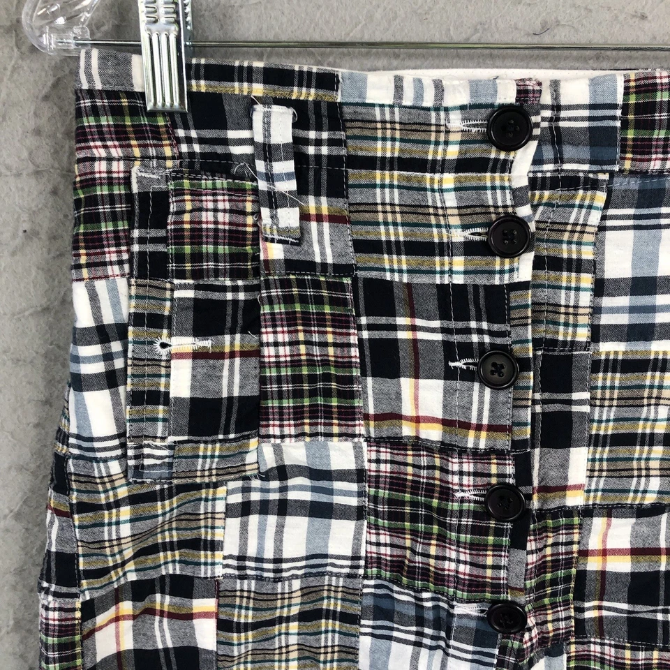 Falda Carol de Colección para Mujer 6 Azul Blanco Madrás Cuadros Retazos Golf Preppy Foto 2 de 4