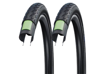 2x Schwalbe Marathon 37-590 Drahtreifen GreenGuard 26x1 3/8 Fahrradreifen Mantel