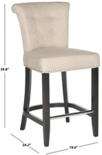 Safavieh Addo Ring Counter Stool, Reduced Price 2172727068 HUD8241B