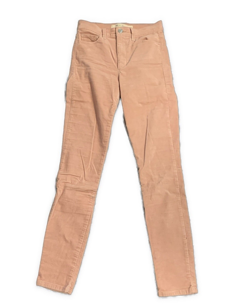 Gap Womens Solid Pink Velvet High Rise Skinny Jeans Denim 24