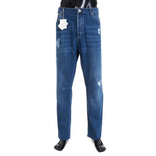 Jean Brunello Cucinelli Cameo Rose - Taille 46 IT (10 US), Droit à Manchettes, Neuf Avec étiquettes