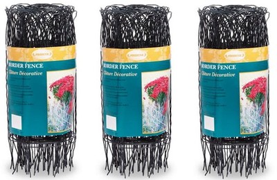 Panacea 89309 14'' H x 20' Green Arch Top Garden Border Fence Fencing - 3 Rolls