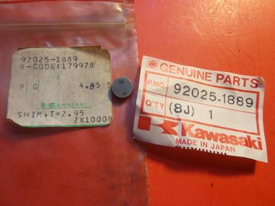 NOS NEW OEM FACTORY KAWASAKI VN800 ZX750 ZX1100 ZX1000 SHIM 2.95
