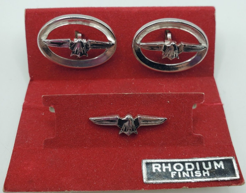 TIE TACK MANSCHETTENKNÖPFE MIT FLÜGELN in Rhodium AUSFÜHRUNG wunderschön - Bild 7 von 7
