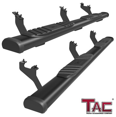 For 2010-2024 Toyota 4Runner SUV 5'' Aluminum Texture Black Side Steps Nerf Bars