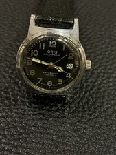 Vintage Oris Manual Winding Black Dial Swiss Men's Watch Serviced - Image 4
