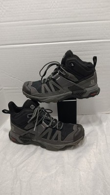 Salomon x Ultra 4 Mid GTX Men's# 10 US, Waterproof Hiking Boots Grey And Black
