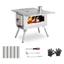 Outdoor Camping Tent Stove Portable Camping Stove Stainless Steel Stove With ...