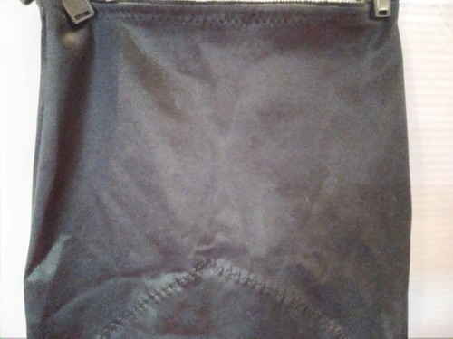 VINTAGE GIRDLE Firm Skirt Shaper Shiny Smooth Lace Trim BLACK Size 5 - Picture 5 of 13