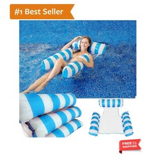 Inflatable Water Hammock Lounger - Stylish Pool Float for Adults, 51 x 48